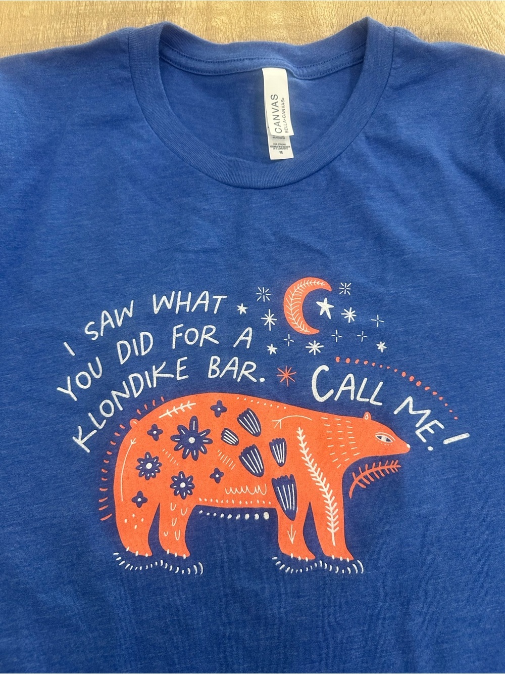 Smartass & Sass “Klondike Bar” Graphic Tee | Bella + Canvas | Heather True Royal - Picture 16 of 16
